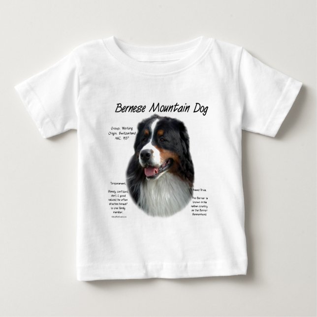Camiseta História Do Cachorro Da Montanha Bernese; Tudo Sob (Frente)
