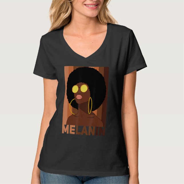 Camiseta História do Orgulho Negro Mês Roupa Afro-Americano (Frente)