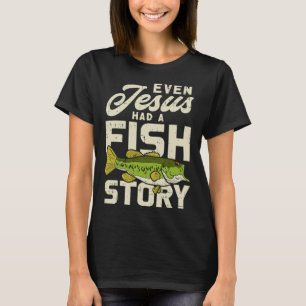 Camiseta História do Peixe de Jesus Pescador Deus Cristo Pe