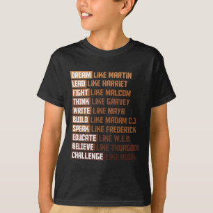 Camiseta História do Poder Negro Mês Orgulho Africano Ameri