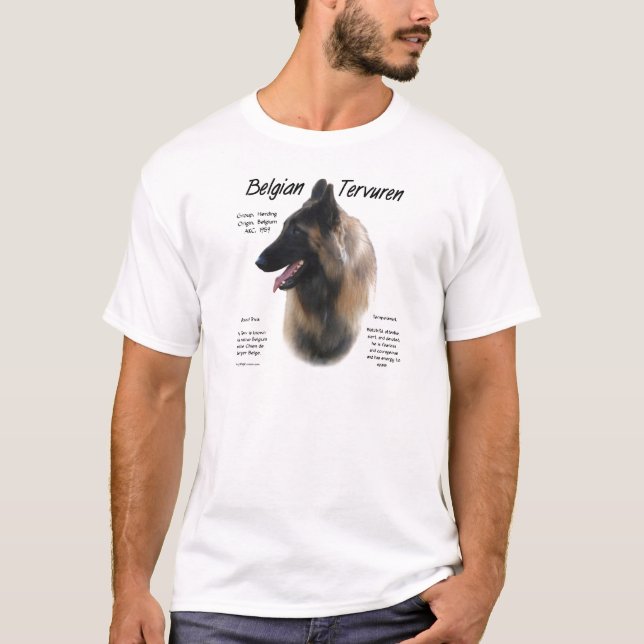 Camiseta História do Tervuren belga; tudo sobre o Tervurens (Frente)