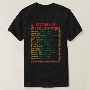 Camiseta História Dos Inventores Negros História Negra Mês