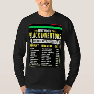Camiseta História Dos Inventores Negros História Negra Mês