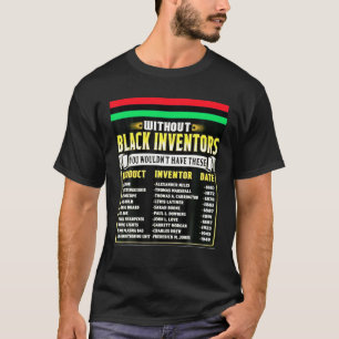 Camiseta História Dos Inventores Negros História Negra Mês