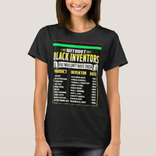 Camiseta História Dos Inventores Negros História Negra Mês