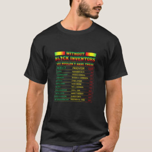 Camiseta História Dos Inventores Negros História Negra Mês