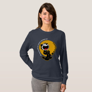 Camiseta História em quadrinhos Cartoon Cat   Capa longa fe