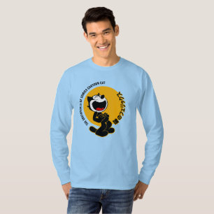 Camiseta História em quadrinhos Cartoon Cat Capa longa ma