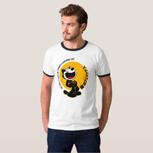 Camiseta História em quadrinhos Cartoon Cat Dedo masculin