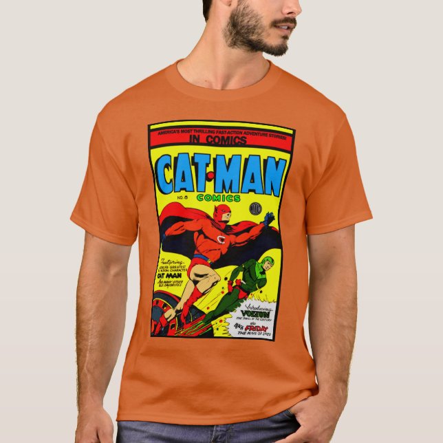 Camiseta História em quadrinhos de homem-gato (Frente)
