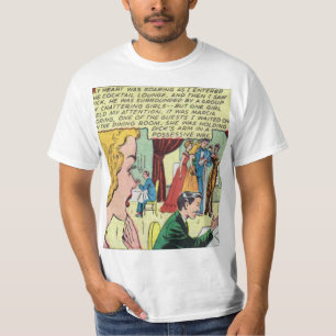 Camiseta História em quadrinhos romântica dos anos 1950   M