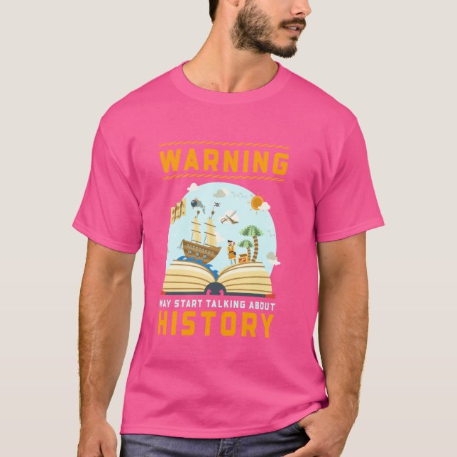 Camiseta História Engraçada Advertência Buff Pode Começar A (Frente)