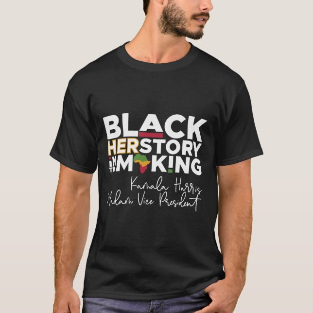 Camiseta História Mês Biden Harris 2024 Presidente American (Frente)