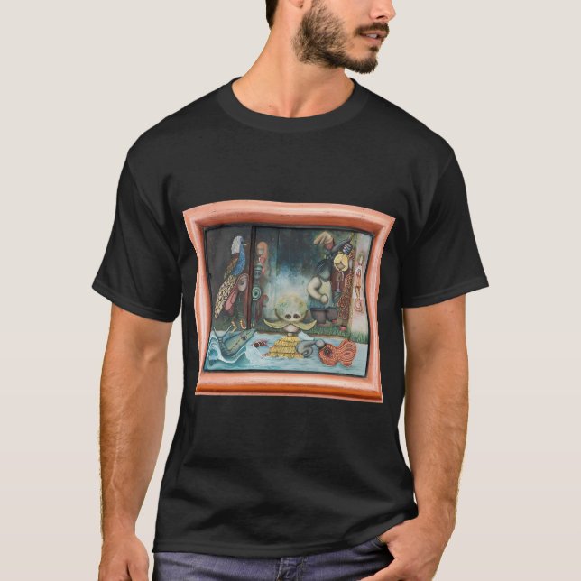 Camiseta História na Madeira: Com os Olhos que Agora Mar (Frente)