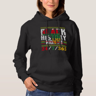 Camiseta História Negra 24 7 365 África Mapa do Orgulho Afr