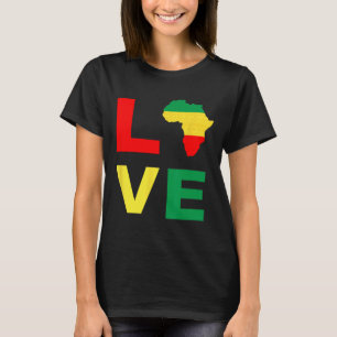 Camiseta História Negra África Ama Homens Meninos Menino