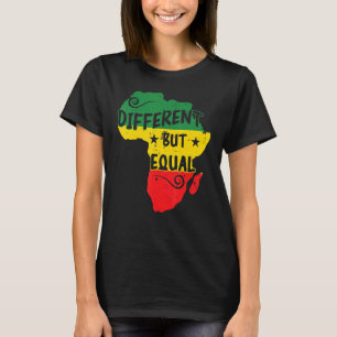 Camiseta História Negra Africana-Americana diferente, mas i