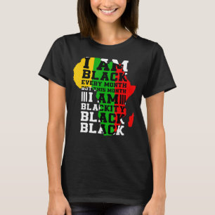 Camiseta História Negra Africana-Americana do Orgulho do Mê