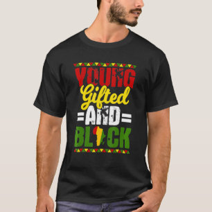 Camiseta História Negra Africana de Melanina Jovem e Negra