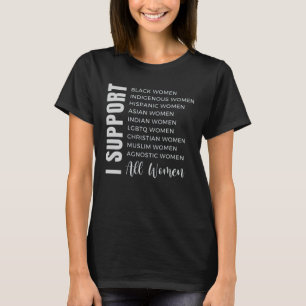 Camiseta História Negra Africana Mês Eu Apoio Todas as Mu