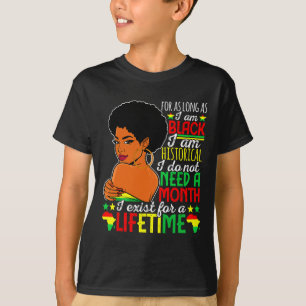 Camiseta História Negra Afro-Americana Mês Décimo Primeiro 