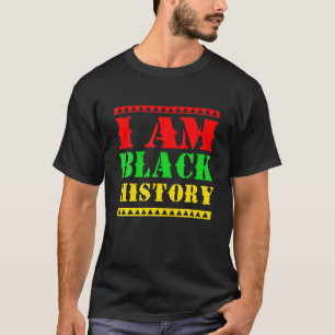 Camiseta História Negra Afro-Americana Mês Eu Sou Negra