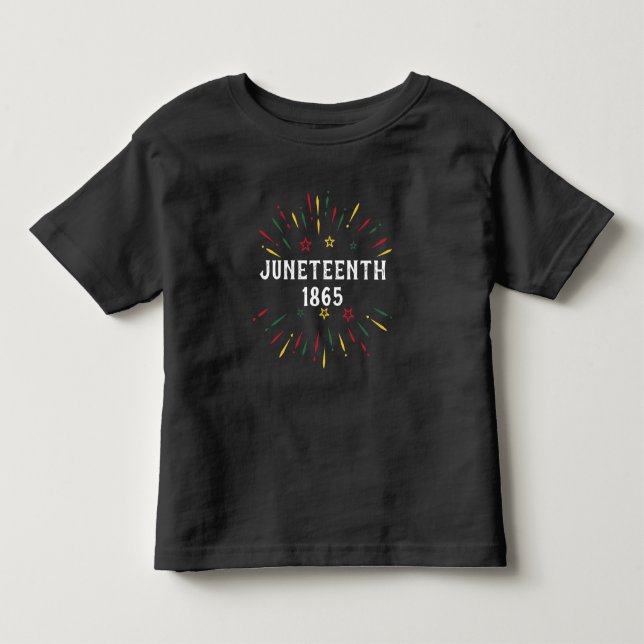 Camiseta História Negra Americano-Africano Juneteenth 1865 (Frente)