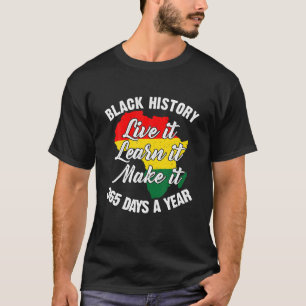 Camiseta História Negra Ao Vivo Aprende Que Faz Dias BLM