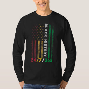 Camiseta História Negra Bandeira Americana com História Neg
