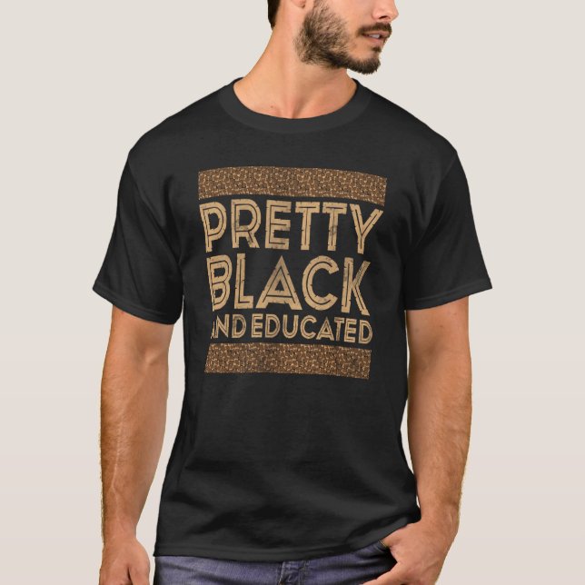 Camiseta História Negra Bonito Mês Preto E Educado (Frente)