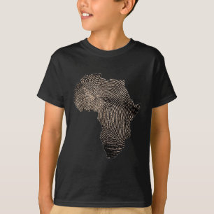 Camiseta História Negra Celebração do Mês Mapa Africano