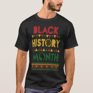 Camiseta História Negra Colorida Mês Mulher Americana Afric