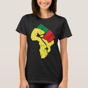 Camiseta História Negra Cores de Bandeiras Pan-Africanas Re