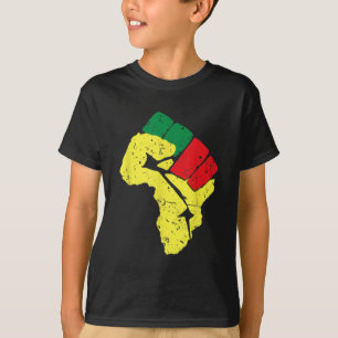 Camiseta História Negra Cores de Bandeiras Pan-Africanas Re