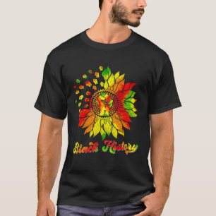 Camiseta História Negra do Orgulho Africano Americano Sunfl