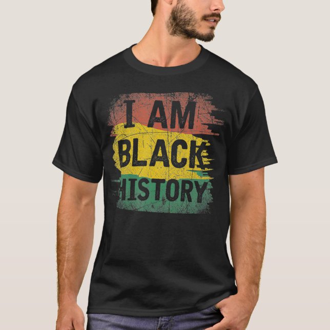 Camiseta História Negra do Orgulho BHM do Patrimônio Africa (Frente)