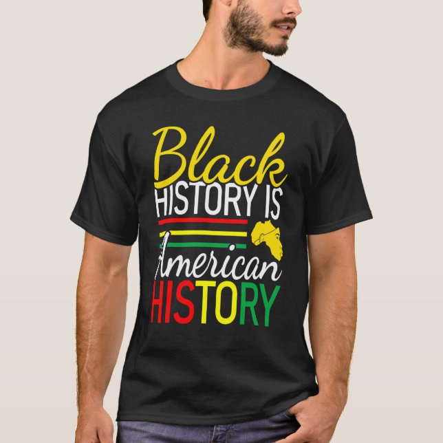 Camiseta História Negra É Ciência Política Da História Amer (Frente)