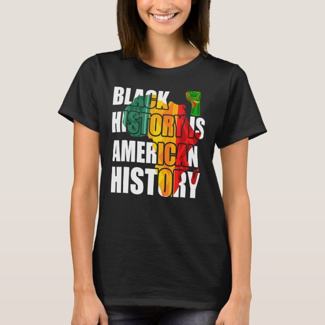 Camiseta História Negra É História Americana (Frente)