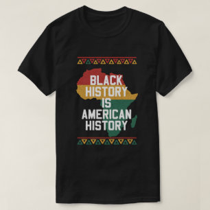 Camiseta História Negra É História Americana Mapa Pan-Afric
