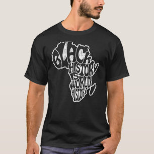 Camiseta História Negra É História Mundial Melanina America