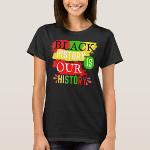 Camiseta História Negra É Nossa História Prolongada Da Áfri