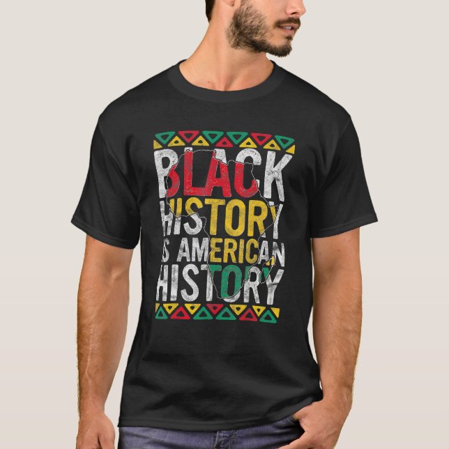 Camiseta História Negra É Presente De Orgulho Mensal Da His (Frente)
