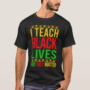 Camiseta História Negra Ensino Negro Ao Vivo Eles Importam 