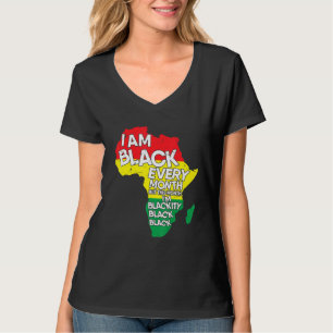 Camiseta História Negra Eu Sou Negra Todos Os Meses Histo A