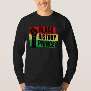 Camiseta História Negra Família Prince Diversão Melanina Ho