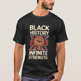 Camiseta História Negra Força Infinita Poder Resiliência P