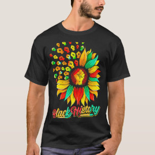 Camiseta História Negra Girassol Punho Orgulhoso Inspira Af