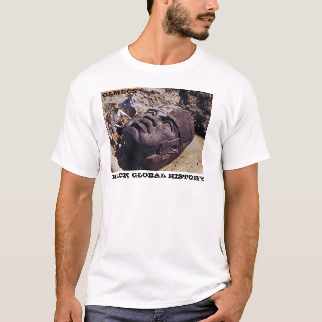 Camiseta HISTÓRIA NEGRA GLOBAL:Camisa-T OLMECS (Frente)