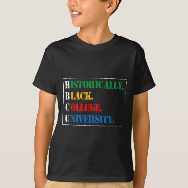 Camiseta História Negra Hbcu Design Historicamente Negro (Frente)