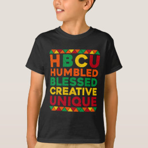 Camiseta História Negra Hbcus Humildes Abençoados Criativos